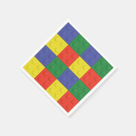 Bouwstenen en bakstenen partij servetten