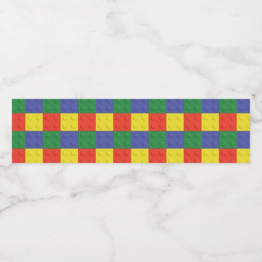 Bouwstenen en bakstenen Waterflesetiket Waterfles Etiket (Enkel label)