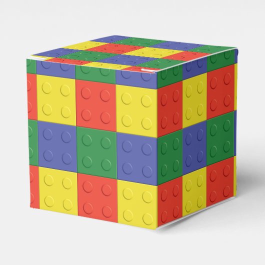 Bouwstenen en Bricks Party Favor Box Bedankdoosjes (Voorkant Zijde)