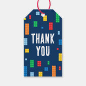 Bouwstenen Jongens Verjaardag Cadeaulabel (Voorkant)