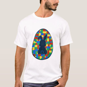 Bouwstenen Paasei Konijn Jongens Meisje Familie T-shirt