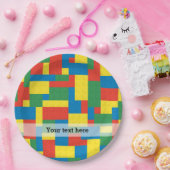 Bouwstenen Papieren Bordje (Feest)