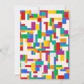 Bouwstenen Uitnodiging voor verjaardagsfeestje (Achterkant)