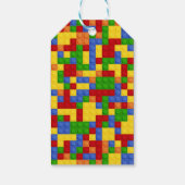 Bouwstenen Verjaardag Boy Bricks Gift Label Cadeaulabel (Achterkant)