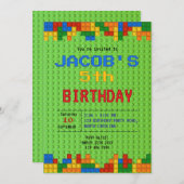 Bouwstenen Verjaardag Kaart (Voorkant / Achterkant)