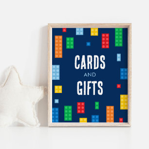 Bouwstenen Verjaardagskaarten en Geschenken Teken Poster