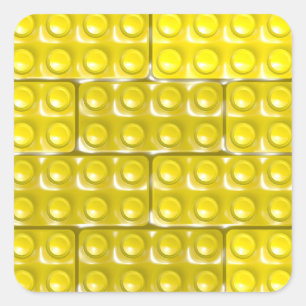 Bouwstenen - vierkante sticker