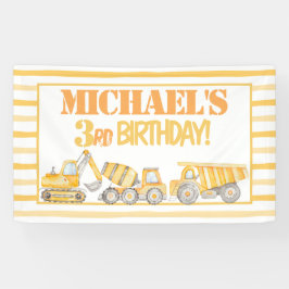 Bouwstortplaats Truck Party Achtergrond Spandoek