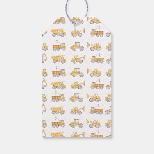 Bouwstortplaats Truck Party Label Cadeaulabel (Achterkant)