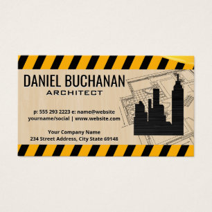 Bouwterrein Gebouwen Blauwdrukken Visitekaartje