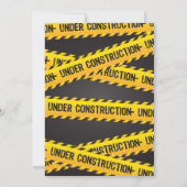 Bouwthema Birthday Dump Truck Kaart (Achterkant)