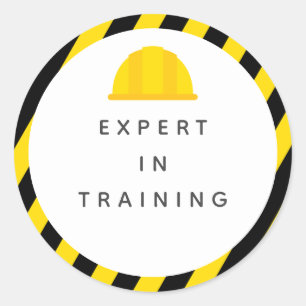 Bouwthema Birthday Party Ronde Sticker