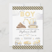 Bouwthema Boy Baby shower Kaart (Voorkant)