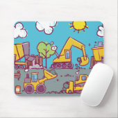Bouwthema Mousepad voor kinderen Muismat (Met muis)
