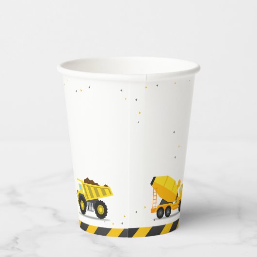 Bouwthema Vrachtwagens Kinder Alle Leeftijd Verjaa Papieren Bekers (Rechts)