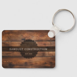 Bouwtimmerman rustiek hout nuttig sleutelhanger