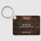 Bouwtimmerman rustiek hout nuttig sleutelhanger (Achterkant)