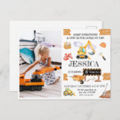 Bouwtrucks Thema Verjaardag Briefkaart (Voorkant / Achterkant)