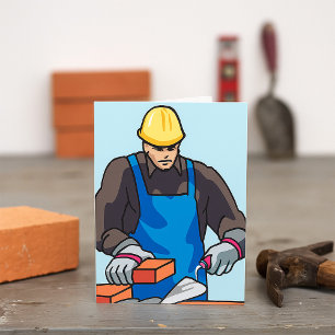 Bouwvakker Bricklayer Hard Pet Builder Kaart