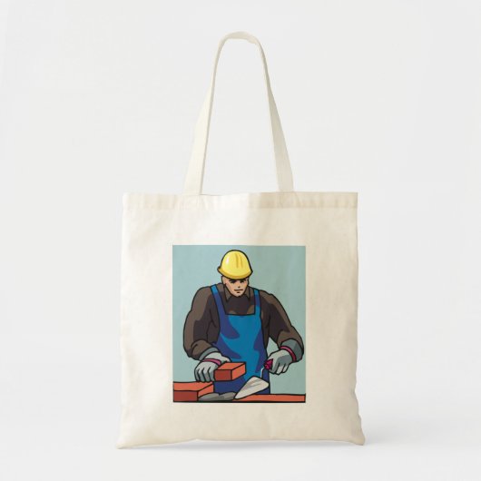 Bouwvakker Bricklayer Hard Pet Builder Tote Bag (Voorkant)