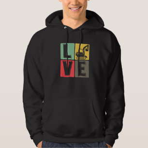 Bouwvakker Graafmachine Driver Graafmachine Hoodie