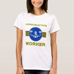 Bouwvakker Humor Blauw Teken Gym Meisje T-shirt