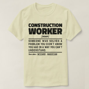 Bouwvakker Noun Cool Dad Verjaardag Cadeau T-shirt