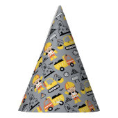 Bouwvakker Tipper Truck Digger Patroon Feesthoedjes (Links)