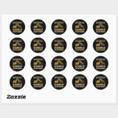 Bouwvakker Zware Uitrusting Graafmachine Operator Ronde Sticker (Vel)