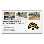 Bouwvakkers bestrating cement magnetisch visitekaartje (Voorkant)