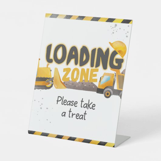 Bouwverjaardag - Laadzone Reclamebord Met Voetstuk (Voorkant)