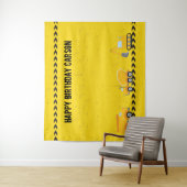 Bouwvoertuig Aangepaste kinderen op zaterdag Wandkleed (In situ)