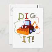 Bouwvoertuig dig het T-shirts en cadeaus Briefkaart (Voorkant / Achterkant)