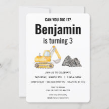 Bouwvoertuig Digger Verjaardag