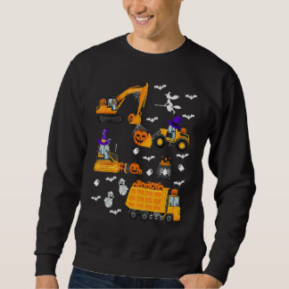 Bouwvoertuig Halloween Crane Truck Pumpkin Trui