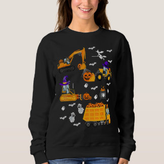 Bouwvoertuig Halloween Crane Truck Pumpkin Trui