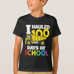 Bouwvoertuig koel 100 dagen van schoolstortplaats t-shirt