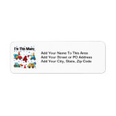 Bouwvoertuigen 4e verjaardag T-shirts Etiket (Voorkant)