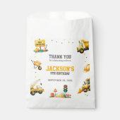 Bouwvoertuigen dumpwagen bedankzakje (Voorkant)