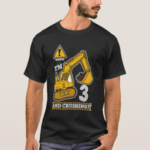 Bouwvrachtwagen 3e 3 graafmachine Bouwer T-shirt