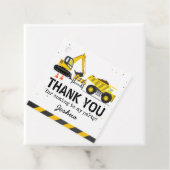 Bouwvrachtwagen Kids Verjaardagsfeestje Dank u Bedankjes Labels (In situ)