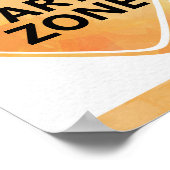 Bouwvrachtwagen partij zone teken poster (Hoek)