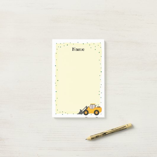 Bouwvrachtwagen Post it Notes Stationery (Op bureau)