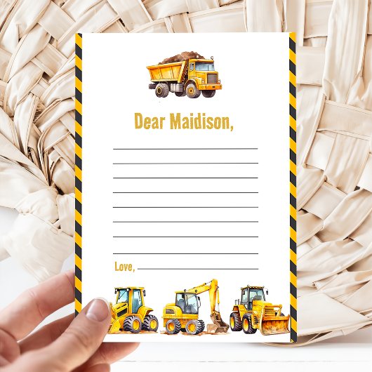 Bouwvrachtwagen Verjaardagstijd Capsule Note Kaart