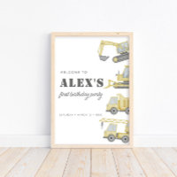 Bouwvrachtwagen Voertuigen Jongens 1e Verjaardag