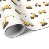 Bouwvuilniswagen Kinder Cadeaupapier (Rol Hoek)