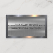 Bouwvuilniswagen Logo | metalen rand Visitekaartje (Achterkant)