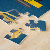 Bouwwaarschuwing Werkzone met naam Legpuzzel (Zijkant)