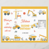 Bouwwagen Verjaardag Chip Bag Wrapper Flyer (Voorkant)