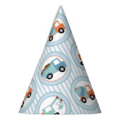 Bouwwagens - Cute Blue White Feesthoedjes (Links)